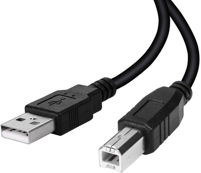 1M USB B Cable | for DJ Midi Controllers, keyboards, samplers, effect pads, Syntesizers Numark, Pioneer, Native Instruments, Traktor, Denon, Akai to MacBook Dell HP