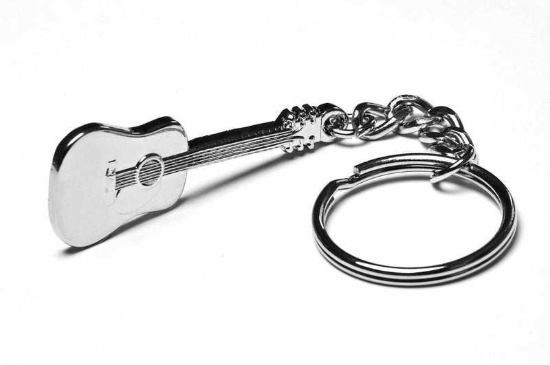 Acoustic Classical Guitar Keyring With Gift Pouch