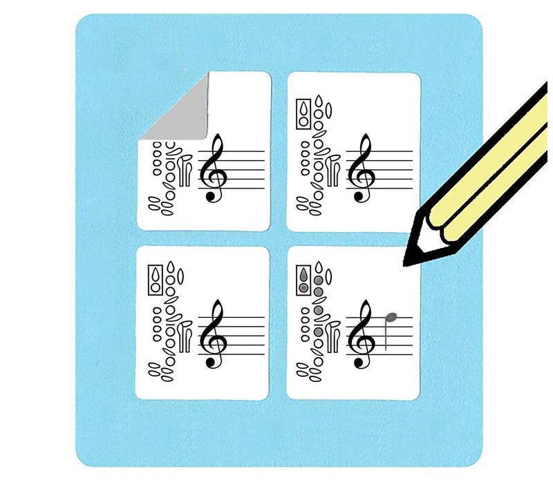 Clarinet Fingering and Staff Stickers (120 handy stickers) Great for beginners and teachers!