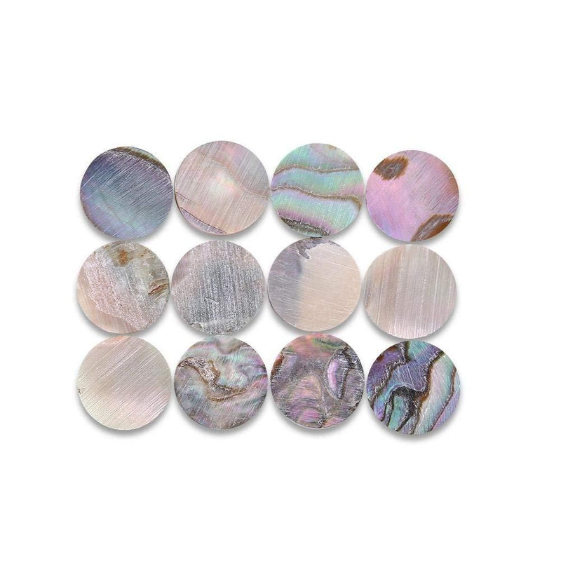 6mm Fretboard Markers Inlay Sticker Abalone Mark Point for Guitar and Bass 12/20Pcs(12pcs) 12pcs