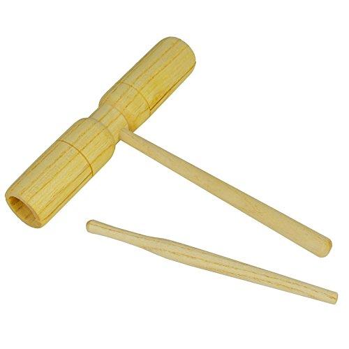 A-Star AP4223 T Bar Double Two Tone Wood Block with Wooden Beater