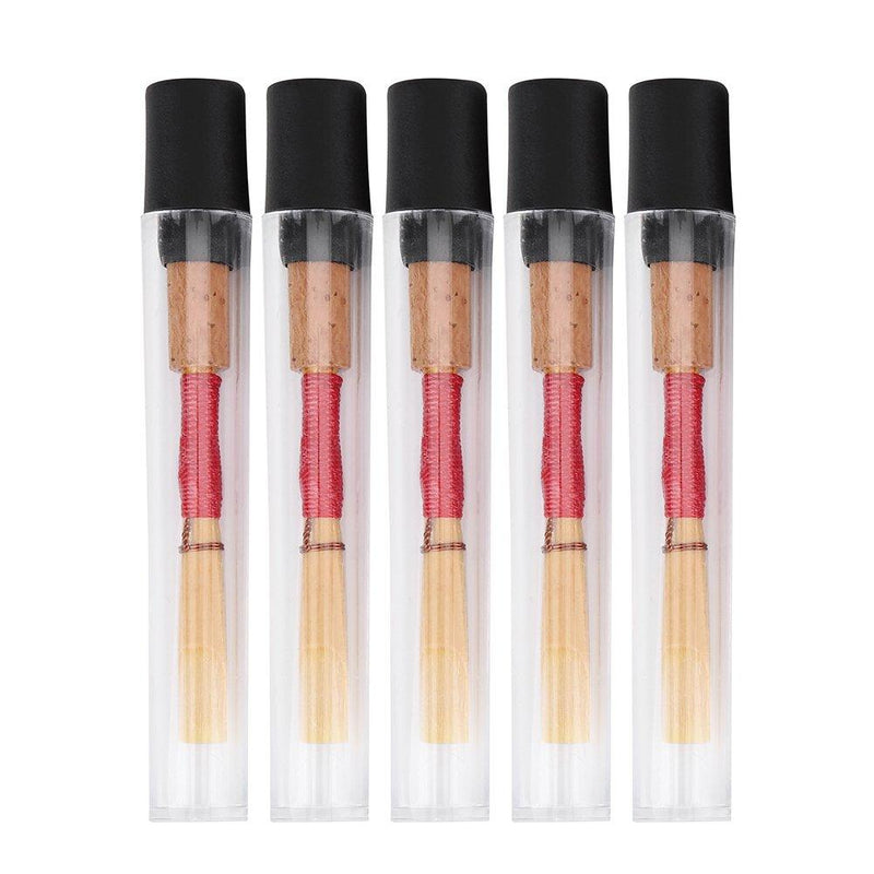 5pcs Oboe Reeds, Medium Soft Strength Handmade Oboe Reed with Red Cork Instrument Accessories