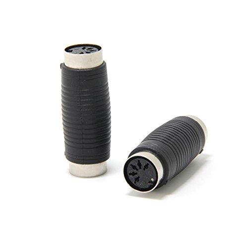 Ancable 2-Pack 5-Pin DIN to 5-Pin DIN MIDI Coupler, MIDI (FEMALE) - MIDI (FEMALE) Coupler Joiner Adapter