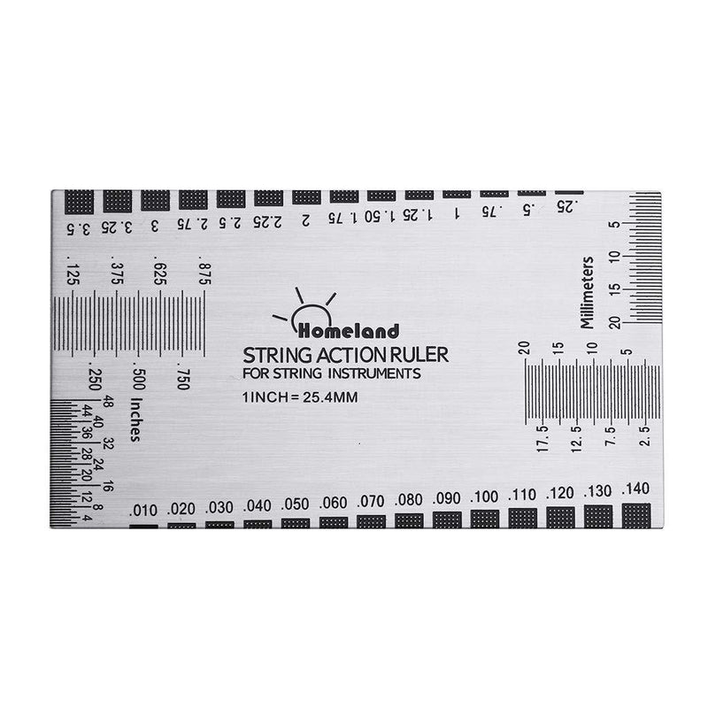 [AUSTRALIA] - Alnicov Stainless Steel String Action Ruler Guitar Setup Gauge Luthier Measuring Tool with User Guide for Electric, Acoustic & Bass Guitars 