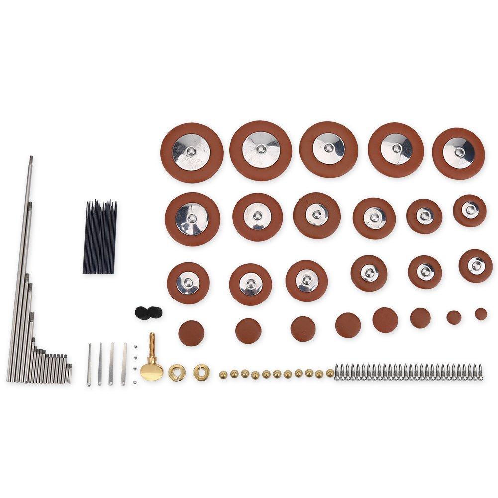 Alto Sax Repair Parts Kit Set, 1 Set Alto Saxophone Pad Set Repair Parts Kit Screws + Neck Screw + Nuts + Reeds + Felt Columns Saxophone Springs Maintenance Kit