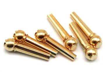 Tbest 6Pcs/Set Brass Guitar Bridge Pins Guitars Replacement Parts Repair Accessories 6 Pieces