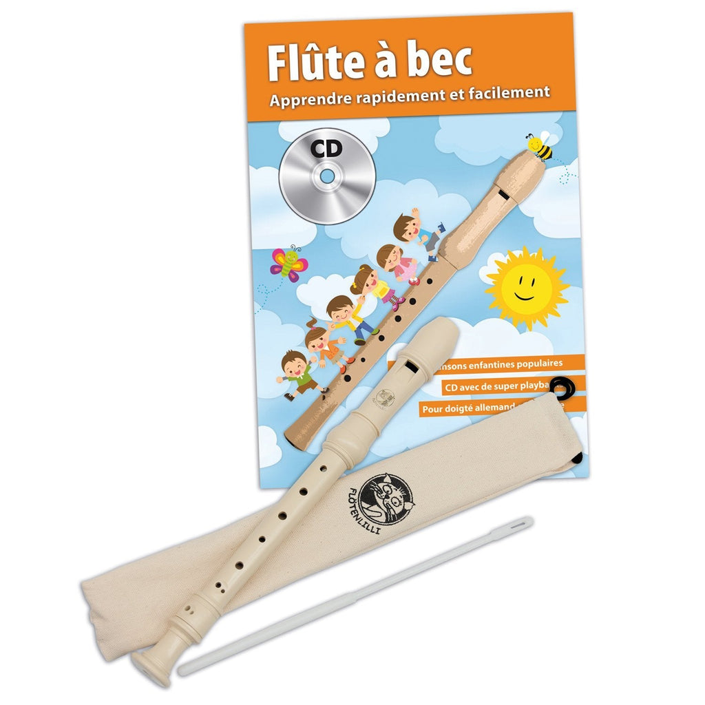 CASCHA HH 1510 FR Recorder Set (Baroque Fingering) and French Recorder School Plus CD Baroque Fingering Set with French Book