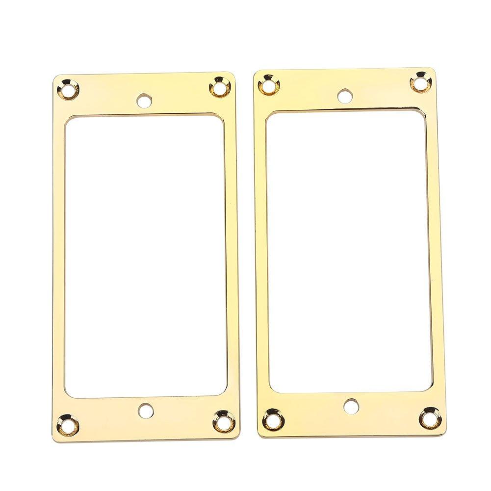 Metal Humbucker Pickup, Frame Mounting Rings Replacement Parts for Electric Guitars(Gold) Gold