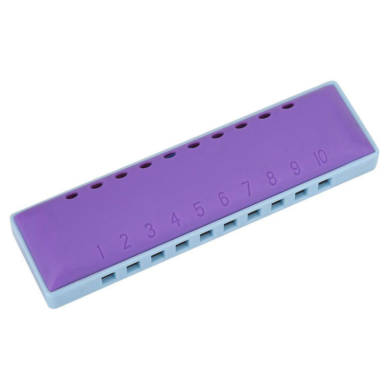 Dilwe Harmonica for Children, 10 Hole Resin Harmonica Mouth Organ Musical Instrument Toy Gift for Kids Children Beginnger Rock Jazz Folk Harmonicas Purple