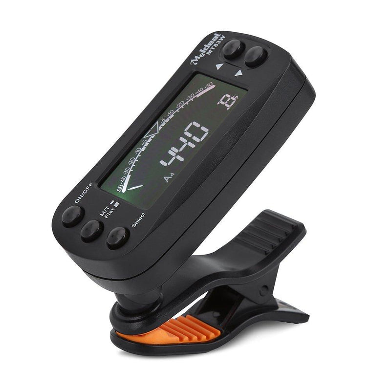 Tuner Metronome, Portable 2 in 1 Clip-on LCD Digital Tuner & Metronome for Guitar Bass Violin Ukulele String Instrument