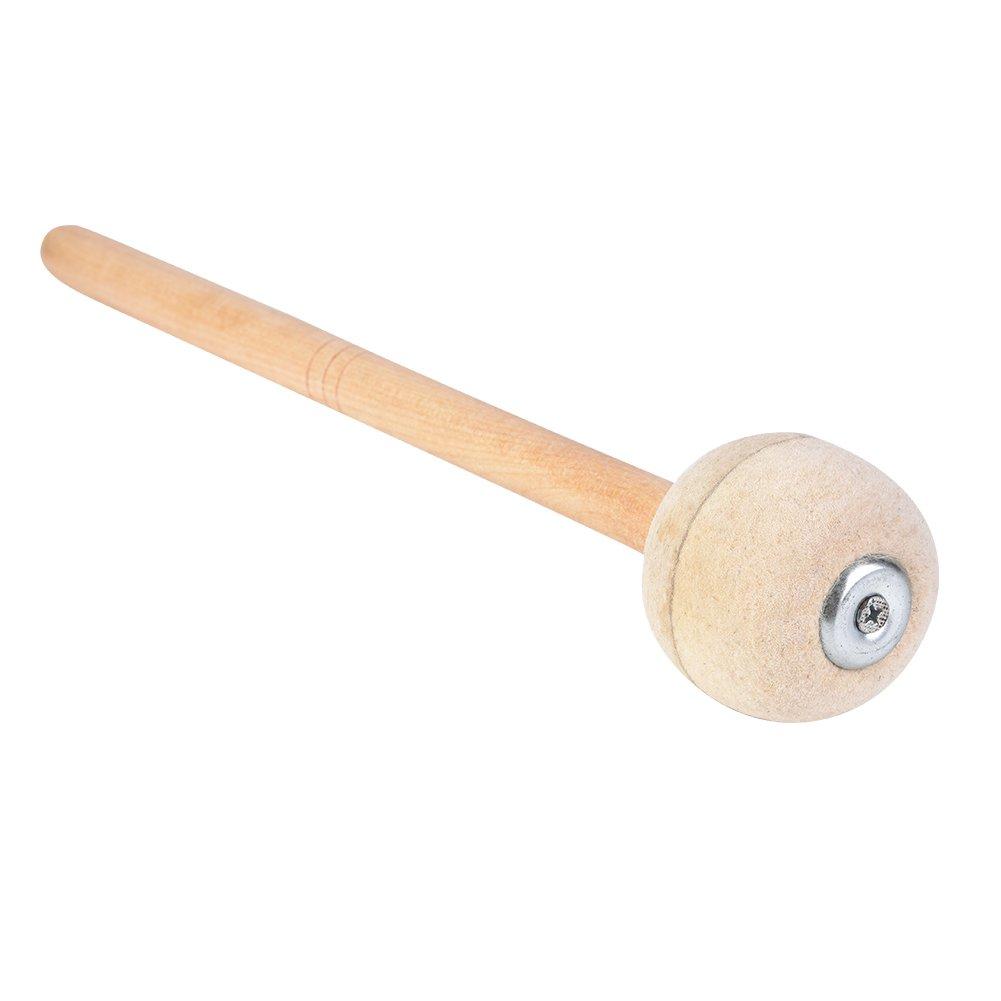 Dilwe Drum Mallet, Wooden Felt Bass Drum Stick Mallet Drumsticks Percussion Instrumental Drum Accessories 1Pcs