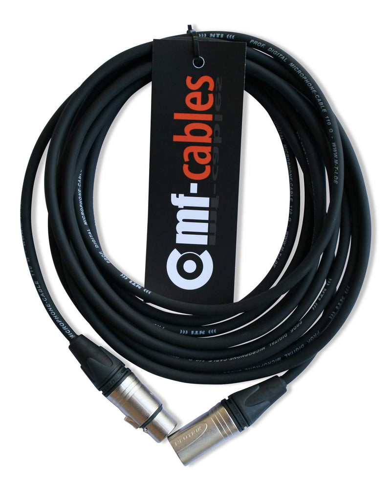 Neutrik DMX XLR Cable 10 m 3-Pin Microphone Cable AES/EBU DJ 110 Ohm Analogue Digital 5m