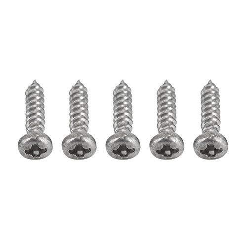 Dilwe 50pcs Screws for Guitar,Chrome Mounting Screws for Guitar Machine Heads Tuning Pegs Tuners Silver