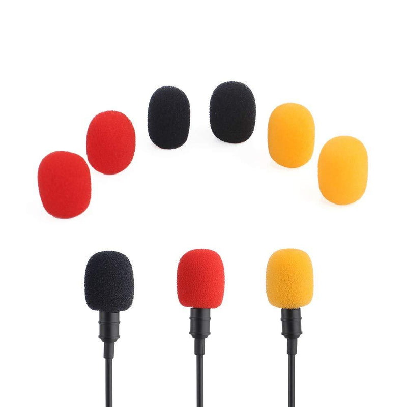 Professional Foam Windscreen Wind Muff for Small Mini Lavalier Lapel Omnidirectional Condenser Microphone for Apple iPhone Android Windows Smartphones Noice Noise Cancelling Mic LMAWF (6 PACK) LMAWF-6P