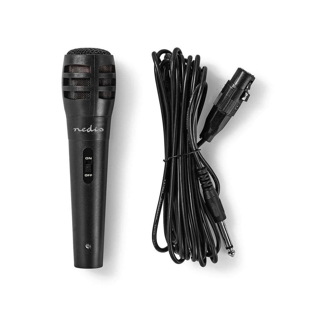 Nedis Uni-Directional Dynamic Microphone, sensitivity 72dB +/- 3dB, 80Hz-12kHz, Wired 5m