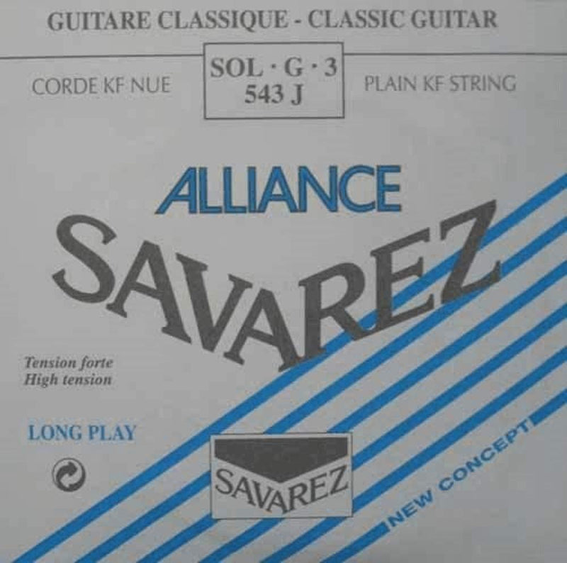 Savarez Strings for Classic Guitar Alliance HT Classic 543J single string G3 Carbon high, Fits string set 540J, 500AJ, 510AJ