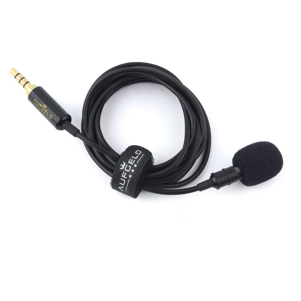 Professional Mini Lavalier Lapel Omnidirectional Condenser Microphon Compatible with iPhone Android Smartphones Clip On Interview Video Voice Podcast Noise Cancelling Mic Vlogger LM-1P