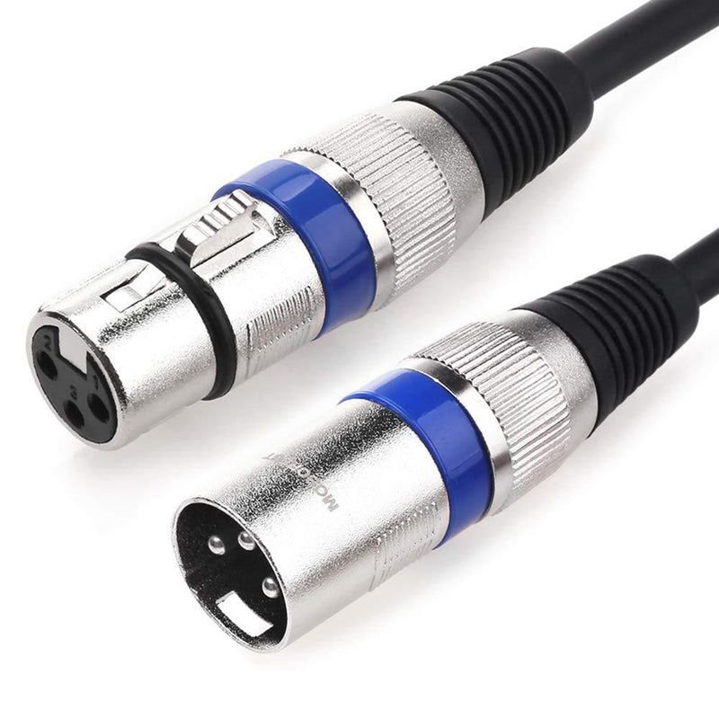 MOBOREST XLR Male to Female Microphone Cable, Male to 3-Pin Female XLR Turnaround DMX Cable mixing board, mic preamp, splitter patch cable (XLR Male-Female-1Meter / 3Feet) XLR Male-Female-3Feet