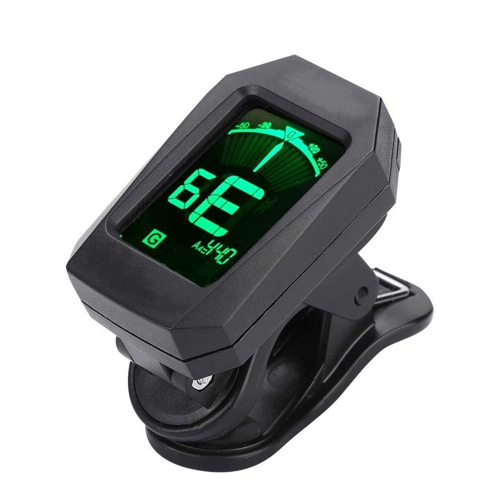 Guitar Tuner, Clip-On Digital LCD Tuner for Chromatic Guitar Bass Ukulele Violin Banjo Accessory Parts