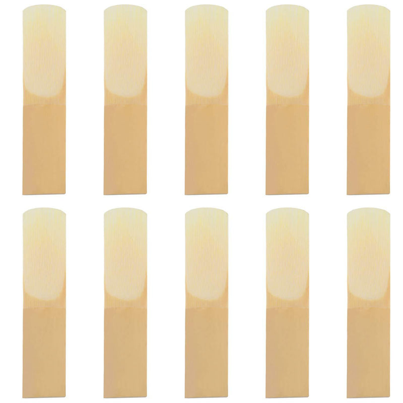 10 Pieces Alto Saxophone Reeds Size 2.5 with Individual Plastic Case, Traditional Reeds Strength 2 1/2 for Clarinet Soprano or Alto Sax