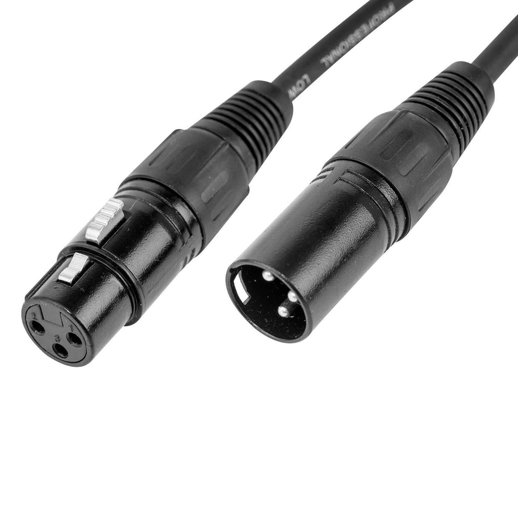 CASCHA Premium Microphone Cable XLR Jack to XLR Plug (1m, Black) - Audio Microphone Cable 1, 0 m