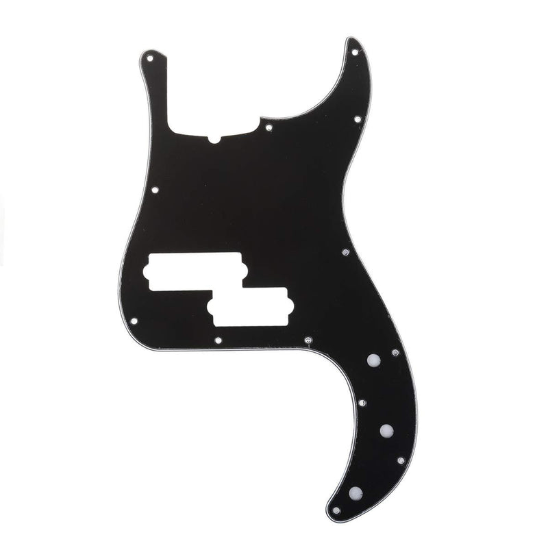[AUSTRALIA] - Musiclily Pro 5-String 13-Hole Contemporary P Bass Pickguard for Fender American Precision Bass, 3Ply Black 