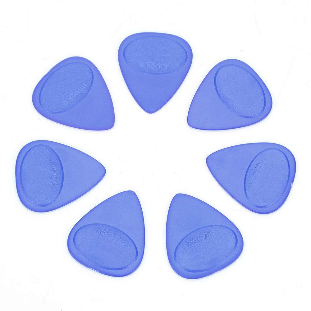 Dilwe Guitar Pick Plectrum, 10 Pcs Guitar Pick Holder Plectrum Musical Instrument Accessory (0.46mm-1mm Thickness) Blue