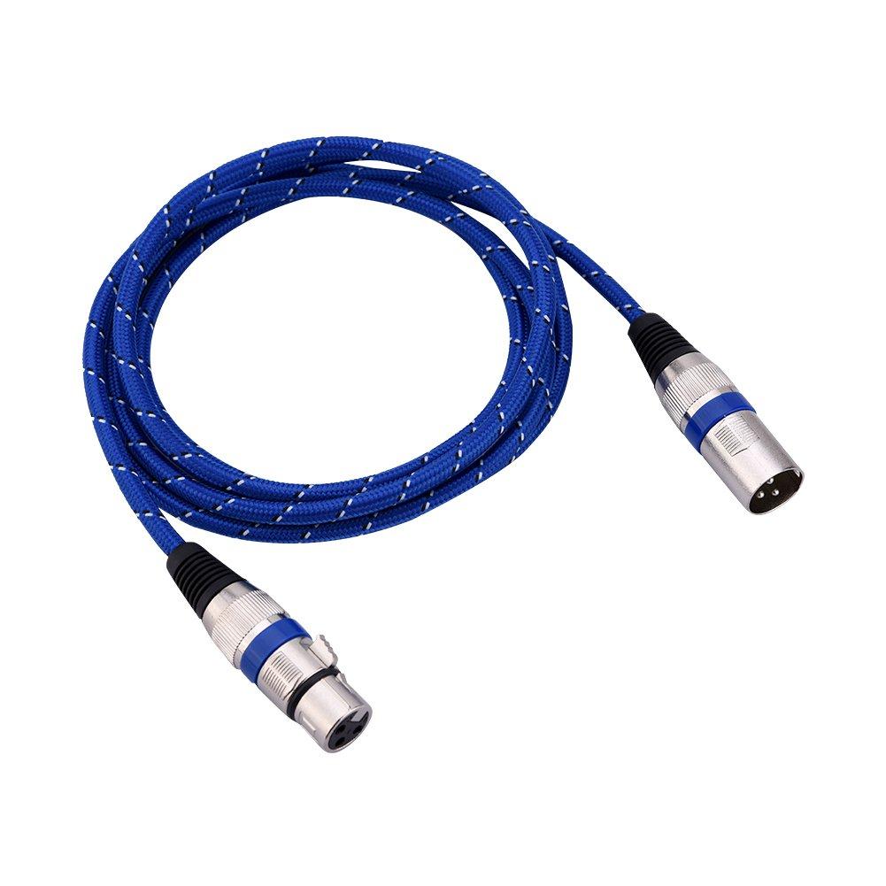 XLR Cables Male to Female 1/1.8/3/5/10/15/20m Micro Cable Lead Mini XLR 3Pin Audio Cable Balanced XLR/Mic Patch Cable For Amplifiers Microphones Mixer (1.8m) 1.8m