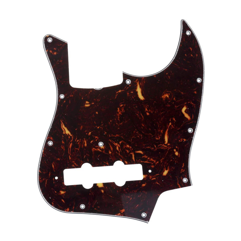 Musiclily Pro 11-Hole J Bass Pickguard for JPN Fender Japan 4-String Jazz Bass, 4Ply Tortoise Shell