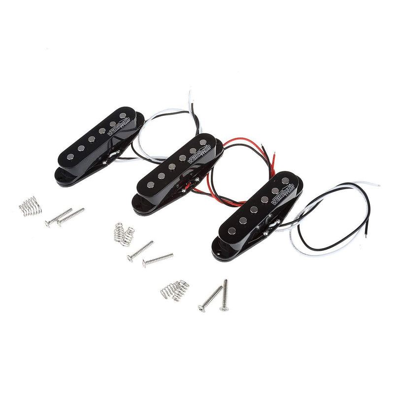 Wilkinson LOW GAUSS Vintage Tone Ceramic Single Coil Pickups Set for Strat Style Guitar, Black Set Black