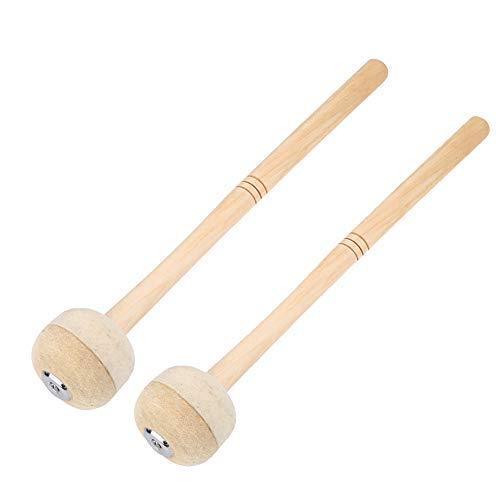 Bass Drum Mallet, Maple Stick Wool Felt Head Mallets Hammer Percussion Instrument Accessory