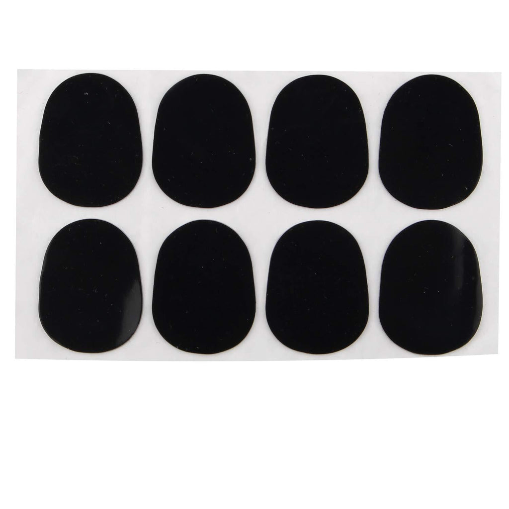 Futheda 8pcs Alto/Tenor Saxphone Clarinet Mouthpiece Cushions Sax Mouthpiece Patches Pads Cushions 0.8mm Thick Strong Adhesive Black