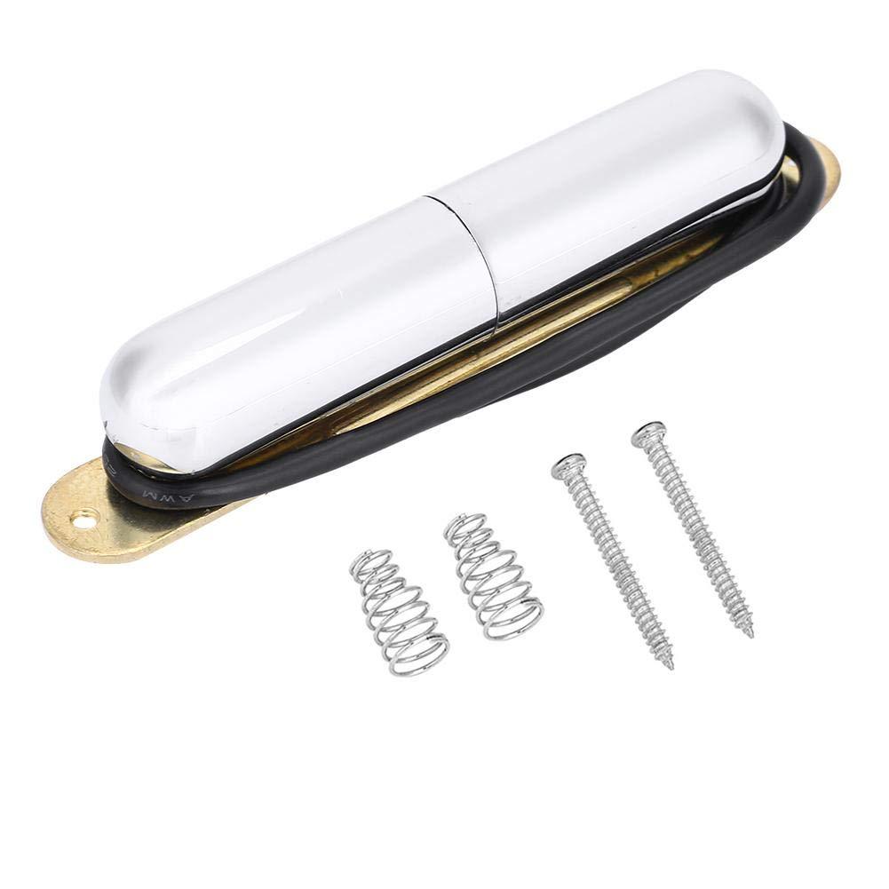 Dilwe Electric Guitar Pickup, Alnico V Magnet Lipstick Tube Pickup Single Coil Pickup for ST Guitar Accessory Parts Silver