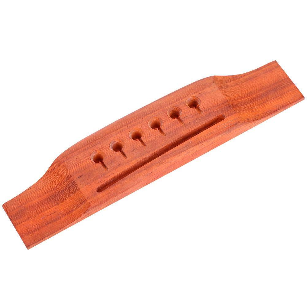 Dilwe 6 Strings Guitar Bridge, Rosewood Bridge Saddle for 6-String Acoustic Folk Guitar Accessory Parts