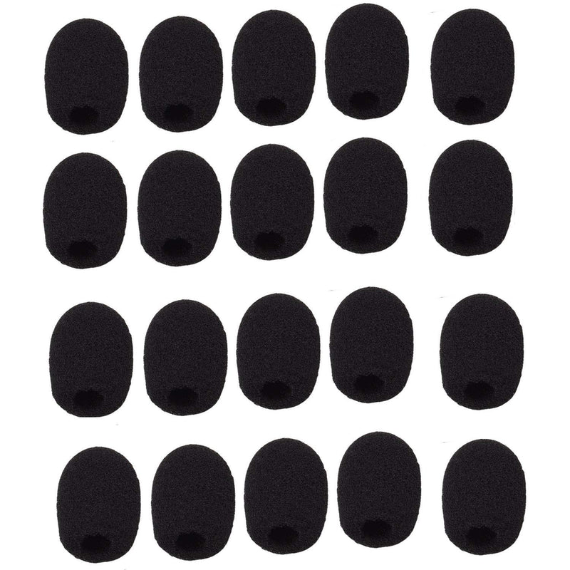 Nicama Lavalier and Headset Microphone Windscreen Foam Cover, Lapel Clip On mic Cover 20 Pieces
