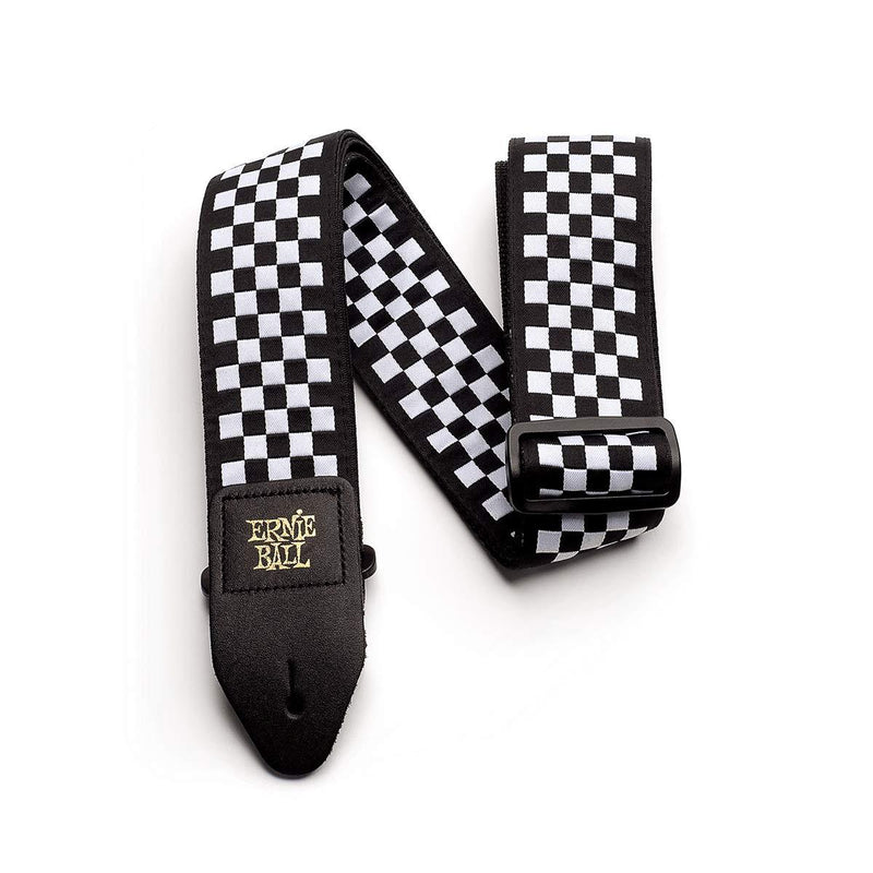 Ernie Ball P04149 Black and White Checkered Strap Black & White Checkered