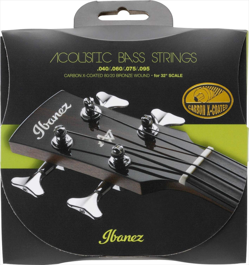 IBANEZ Carbon Coated Strings for 32" Scale Acoustic Bass - 040-095 80/20 Bronze (IABS4XC32) 80/20 bronze carbon-coated; 32 inch scale