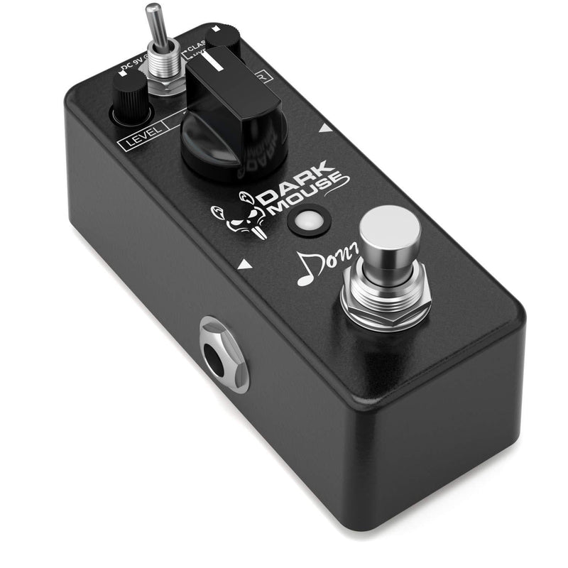 Donner Dark Mouse Distortion Effect Guitar Pedal, Distortion Pedal True bypass 2 Modes Classic and Hyper