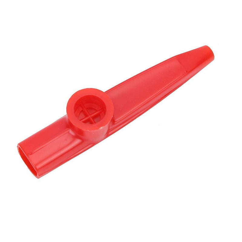 Dilwe Kazoo, Plastic Mini Portable Mouth Kazoo Ukulele Guitar Partner Easy to Learn Musical Instrument red