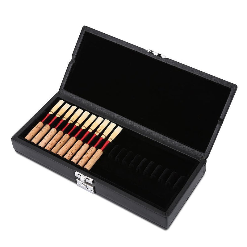 VGEBY Reed Cas,Oboe Case Reedcase, 2 Layers Storage Box for 40pcs Oboe Reeds with Wooden + PU Leather Cover Reed Case Holder