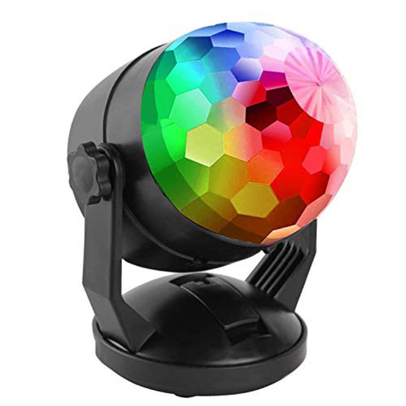 ENUOLI 7 Color RGB Sound Activated Magic Ball Strobe Lights Battery/USB Operated Led Crystal Disco light Stage Effect Par Lights Portable Music Rhythm Light for DJ Bar Club Home Party Xmas Wedding