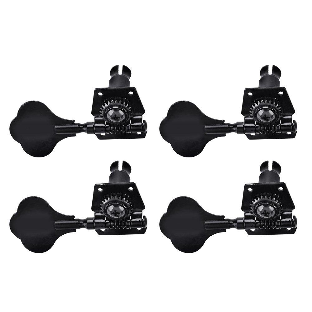 Drfeify Bass Bass Tuning Pegs, 4R Bass String Tuning Pegs Open Tuners Zinc Alloy Machine Heads for Electric Bass Accessory Parts