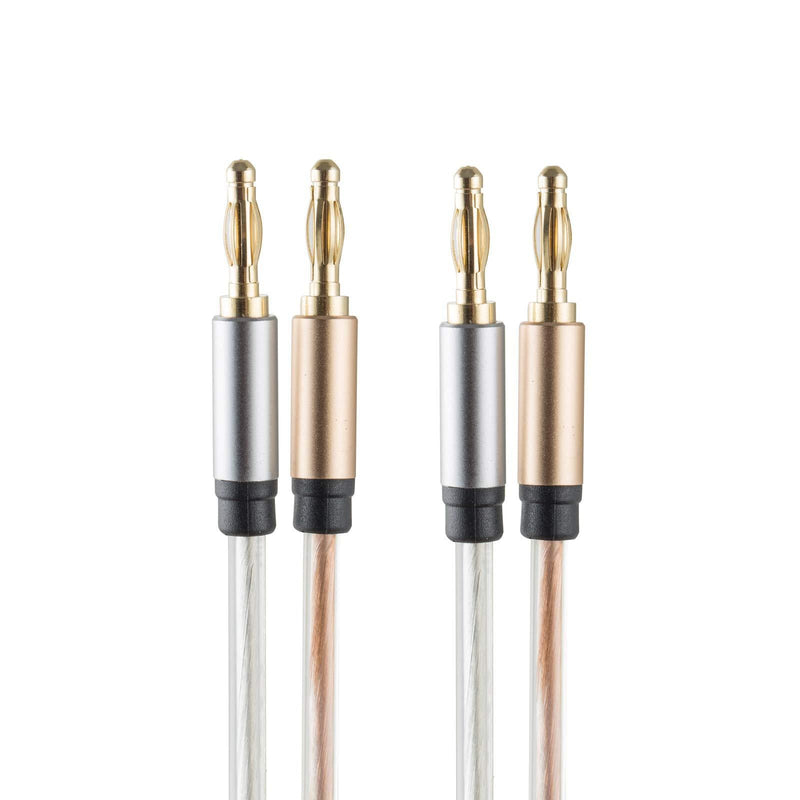 HI-FI Pure Copper Speaker Cable, Banana Plugs Line Cable (1m) 1m