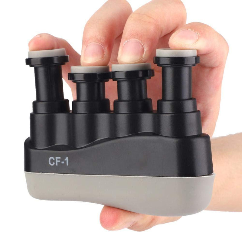 Drfeify Finger Strengthener, Portable Finger Trainer Variable Hand Finger Strength Tension Grip Exerciser Finger Training Tool for Piano Guitar Black