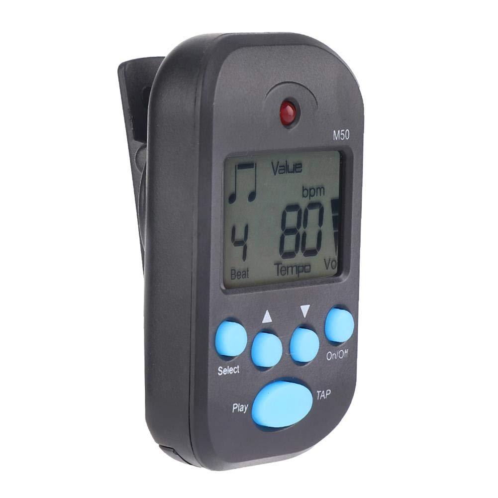 Drfeify Mini LCD Digital M50 Metronome Beat Tempo Music Accessory for all Types Instruments