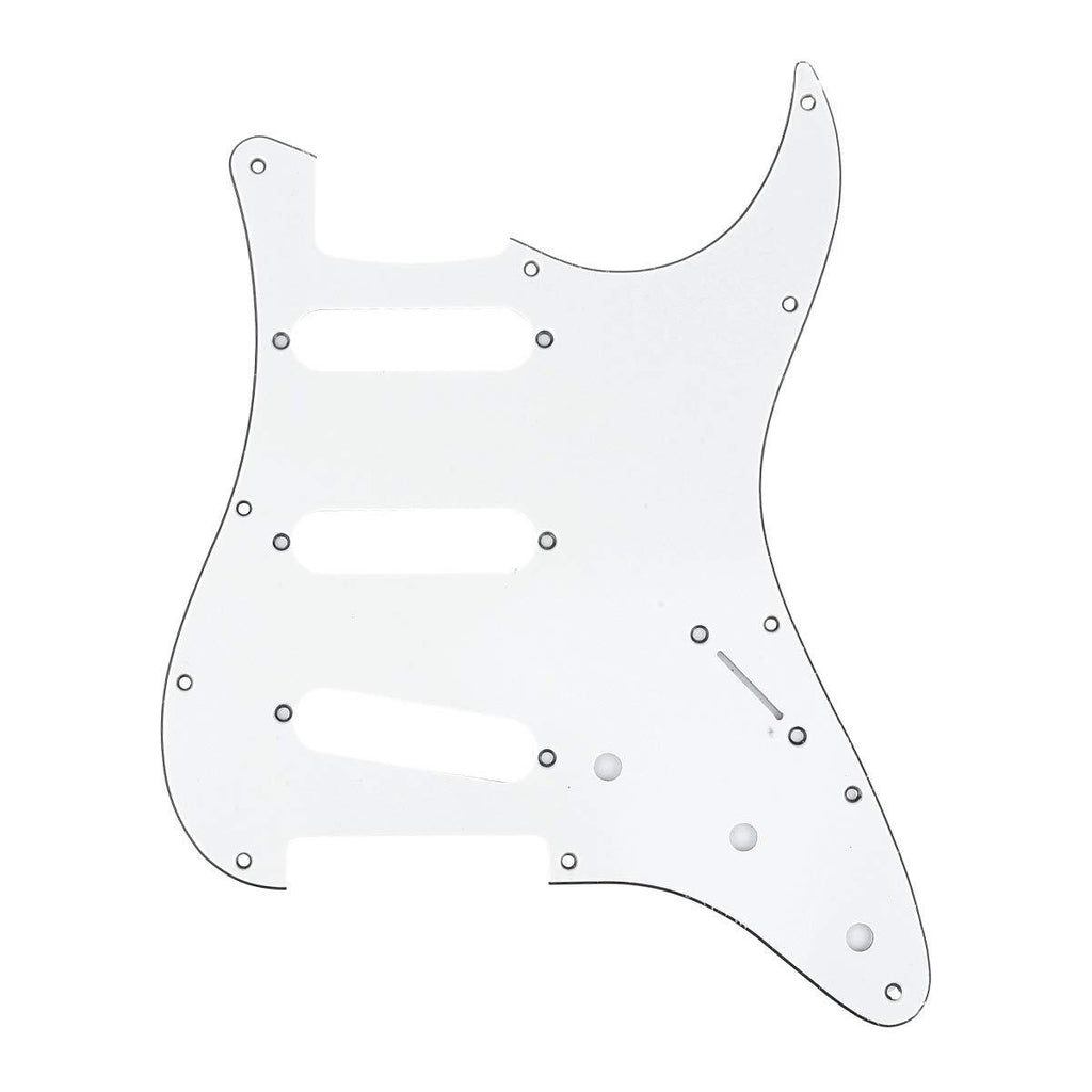 Musiclily Pro 11-Hole 72 or 64 Strat SSS Guitar Pickguard for MIJ JPN Japan Stratocaster,3Ply Parchment 3Ply Parchment