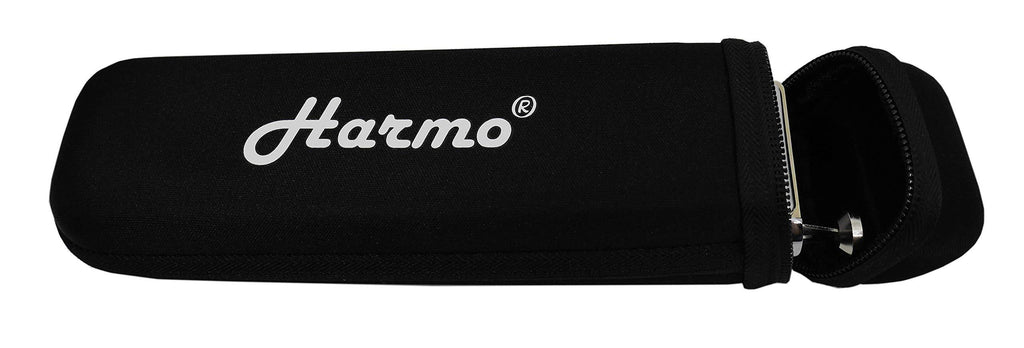 Harmonica case for 16 hole chromatic harmonica by Harmo – black zip pouch