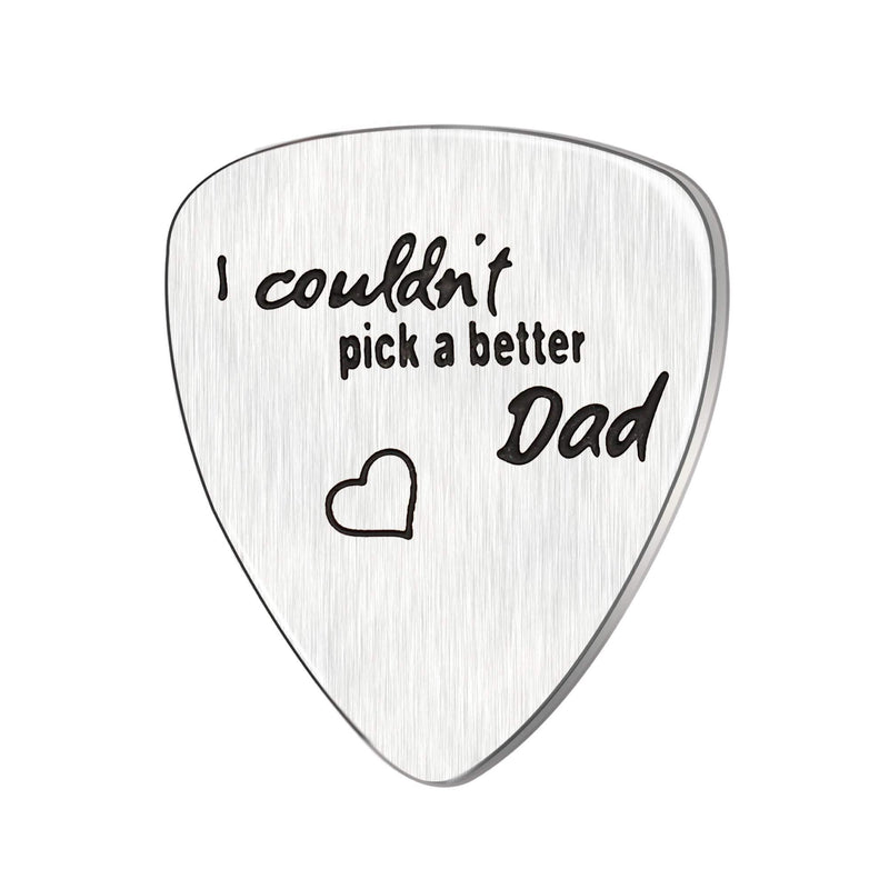KENYG I Couldn't Pick A Better Dad Silver Guitar Bass Picks Holder Fathers Day Gift