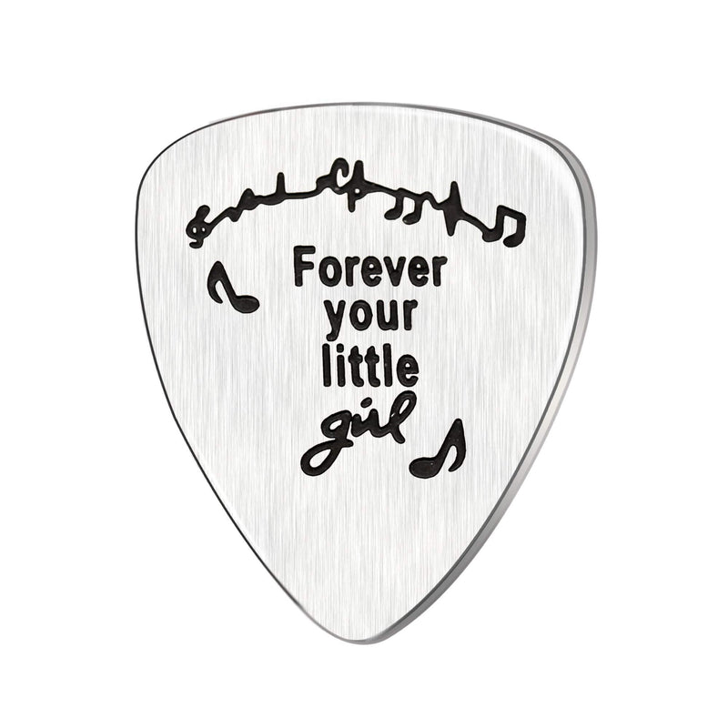 KENYG Fathers Day Gifts For Dad Forever Your Little Girl Music Instrument Bass Guitar Accessories Picks Holder