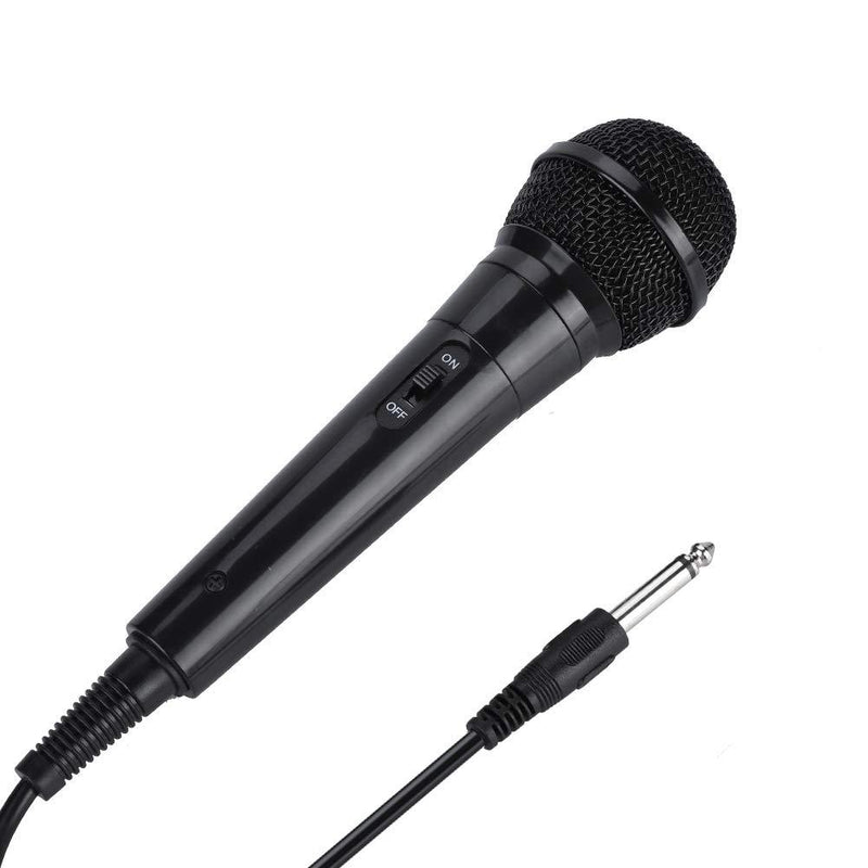 Mugast Portable Dynamic Microphone, Handheld Wired Microphone Clear Voice with 180 Degree Anti-cracking Rotating for Stage,Karaoke,Singing etc(Black) Black